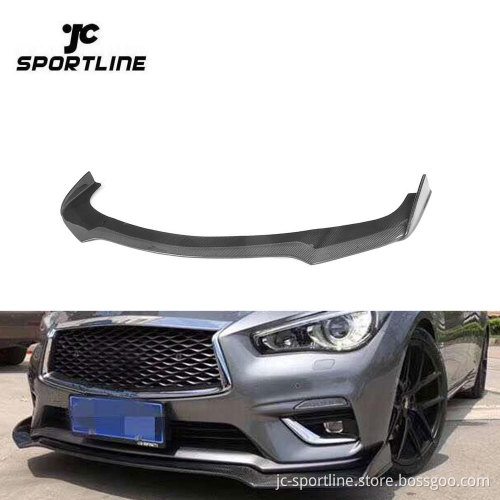2018 INFINITI Q50 Base Carbon Fiber Front Bumper Spoiler Chin Lip